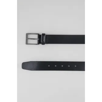 BOSS, Curea de piele Cole, Negru, 95