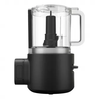 Tocator fara fir KitchenAid Go 5KFCR531BM, cu baterie inclusa, 1,18L, autonomie 25 minute, lama multifunctionala din inox, Negru mat
