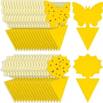 Set 36 capcane pentru mustele din fructe, Adezive, Galben