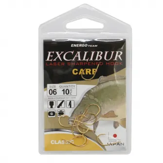 Carlige Energo Team Excalibur Carp Classic Gold Nr 6 10buc/plic
