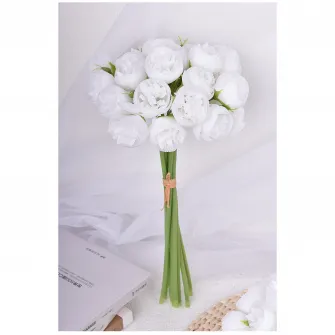 Figurina Mos Craciun Decoris, inaltime 45 cm, 23(L)x14(l) cm, poliester, bej