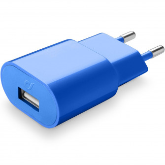 Incarcator retea Cellularline StyleColor 1XUSB 10W, Albastru