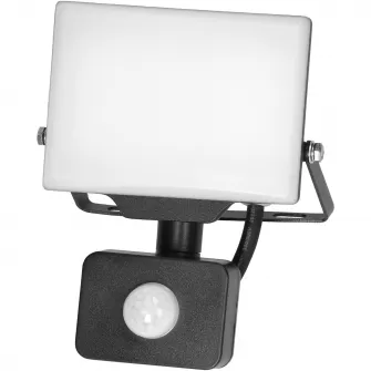 Proiector LED Adviti Porto S AD-NL-6463BLR4, cu senzor de miscare, 20W, LED SMD, 1600 lm, IP44, 4000K, Aluminiu, Negru