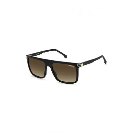 Carrera, Ochelari de soare unisex cu lentile in degrade, Negru, Maro, 58-17-140