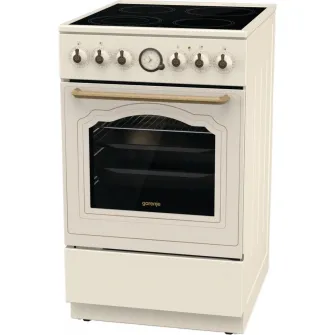 Aragaz cu baza ceramica, Gorenje, 70L, 4 arzatoare pe gaz, clasa energetica D, Bej