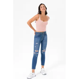 Felix Hardy, Top crop cu aspect striat, Roz, XL