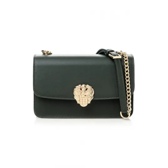 Vince Camuto, Geanta crossbody de piele ecologica, Verde padure