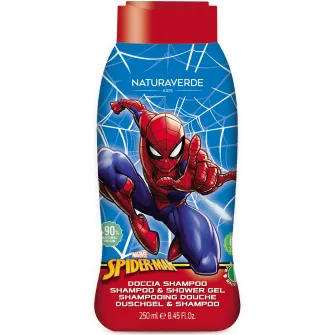 Sampon & Gel de dus Spiderman, Naturaverde kids, 250 ml