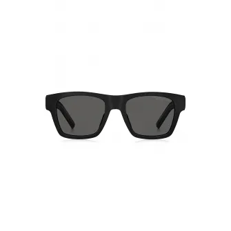 Tommy Hilfiger, Ochelari de soare patrati cu lentile uni, Negru, 51-19-145