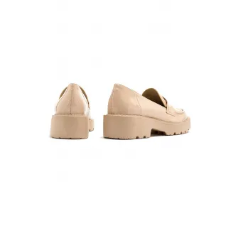 RYЕЃKO, Pantofi loafer de piele ecologica Beatrice, Bej, 39