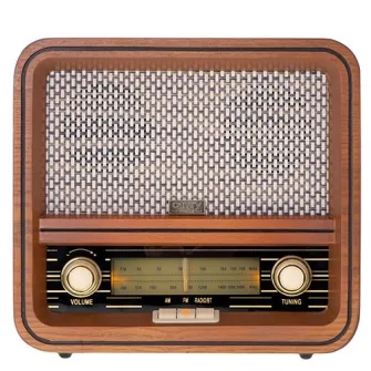 Radio Retro CR 1188, FM/AM radio, Bluetooth, USB, Stereo, Finisaj de lemn, Camry