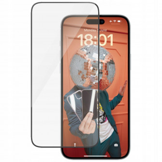 Folie protectie telefon, PanzerGlass, Compatibila cu Iphone 15 Plus, Sticla securizata, Transparent