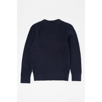 Jack & Jones, Pulover din amestec de bumbac organic cu decolteu la baza gatului, Bleumarin, 152 CM