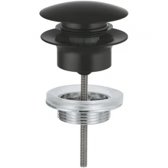 Ventil lavoar Grohe 1024642430, universal, push to open, mat, negru