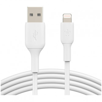 Cablu Belkin BOOST CHARGE USB-A catre Lightning, PVC, 3M, Alb