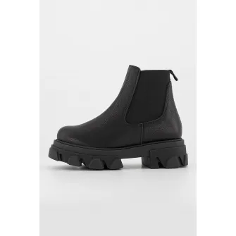 Steve Madden, Ghete din piele cu fermoar, Negru, 31 EU
