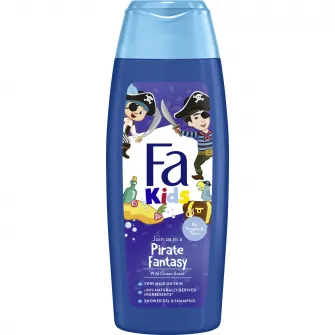 Gel de dus & Sampon pentru copii Fa Kids Pirate Fantasy cu parfum oceanic, Formula delicata, 250 ml