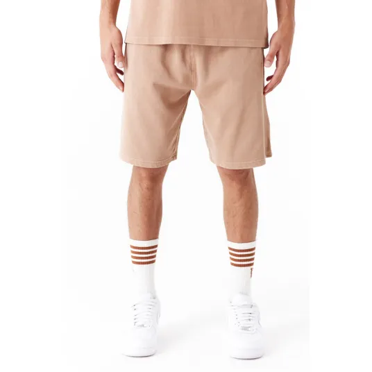 New Era, Pantaloni scurti uni cu talie ajustabila, Bej, S