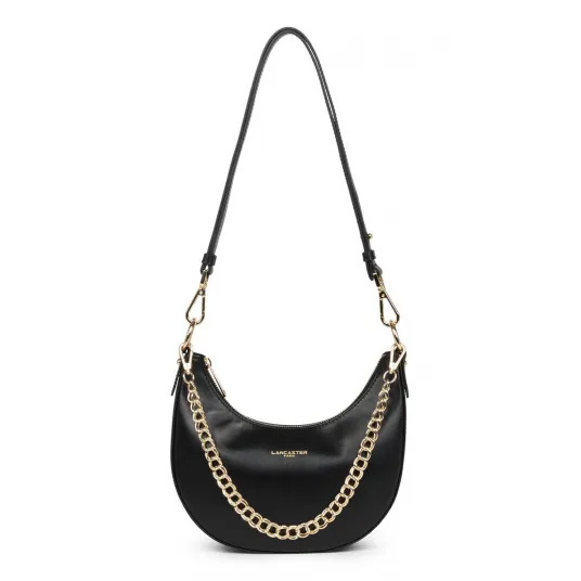 LANCASTER PARIS, Geanta de piele cu bareta de umar Paris Aimy, Negru