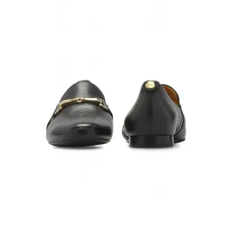 RYЕЃKO, Mocasini de piele Karen, Auriu, Negru, 36