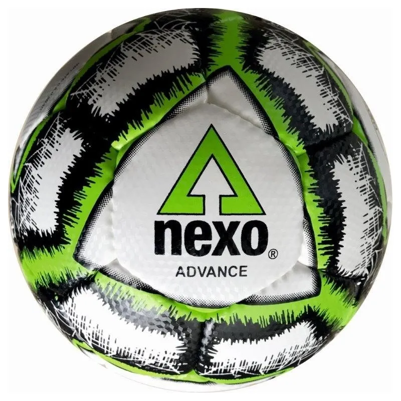 Minge fotbal Nexo ADVANCE, marimea 5, alb/verde/negru