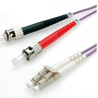 Cablu patch optic Roline 50 OM4 LC/ST, 1 m, Multicolor