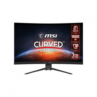Monitor gaming, MSI, 27", Curbat, WQHD, 2560x1440, 170Hz, Rapid VA, 16:9, 4000:1 CR, 300cd/m2, 1 ms, HDMI, DP, USB-C, Negru