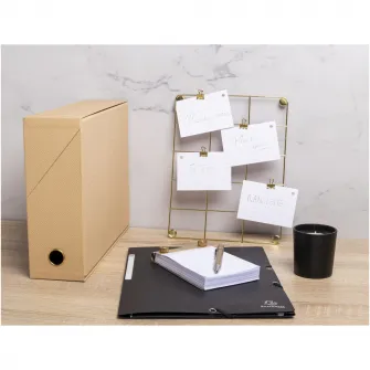 Cutie depozitare si arhivare Exacompta OfficeByMe, carton 1.5mm, Certificare FSC, 90mm, Bej