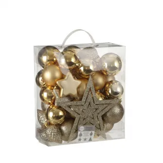 Set Globuri de Craciun, Christmas Gifts, 40 bucati, Auriu