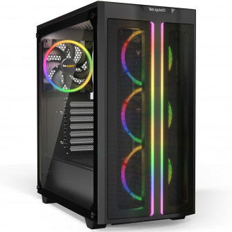 Carcasa be quiet! PURE BASE 500 FX Black, Middle Tower, ATX, fara Sursa, iluminare ARGB, negru