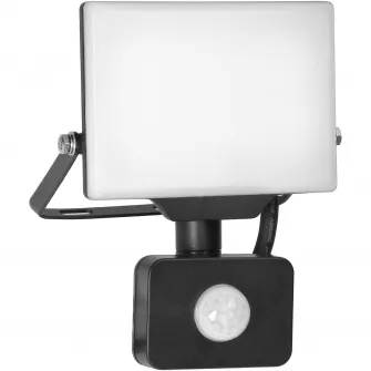 Proiector LED Adviti Porto S AD-NL-6463BLR4, cu senzor de miscare, 20W, LED SMD, 1600 lm, IP44, 4000K, Aluminiu, Negru
