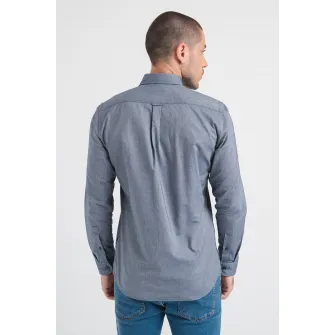 BOSS, Camasa regular fit cu guler Oxford Rickert, Albastru prafuit, L