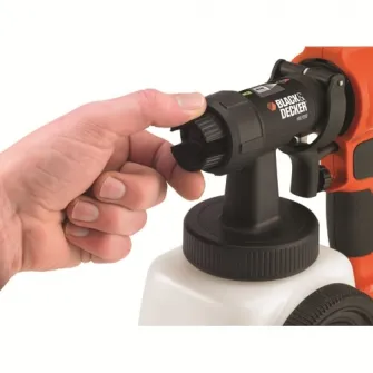 Pistol vopsit Black & Decker HVLP200, 400W, 1200ml SprayControl, vopsire in unghi, AutoSelect
