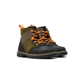 Clarks, Ghete de piele si piele intoarsa Lorcam, Negru, Maro, Kaki, 20 EU