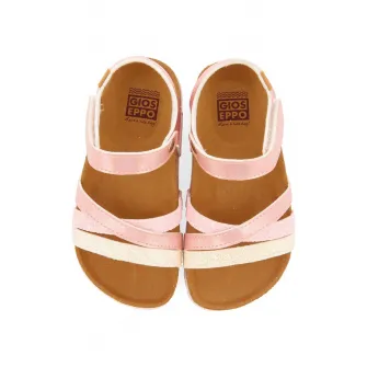 Gioseppo, Sandale de piele ecologica cu velcro Capiata, Roz, 28 EU