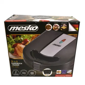 Sandwich maker 3 in 1, Mesko, ms3045, 1000w