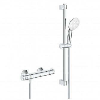 Baterie dus Grohe Grohtherm 800 34565002, aparenta, termostat, coloana dus, 600 mm, crom