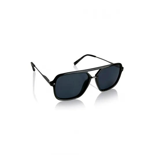 Marc Lauder, Ochelari de soare unisex cu lentile polarizate, Negru, 56-17-145