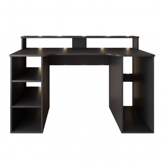 Birou Irim Heat, dimensiuni 138x62x90 cm, culoare negru