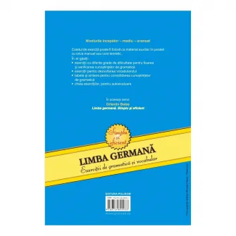 Limba germana. Exercitii de gramatica si vocabular (editia a XVII-a revazuta ), Orlando Balas