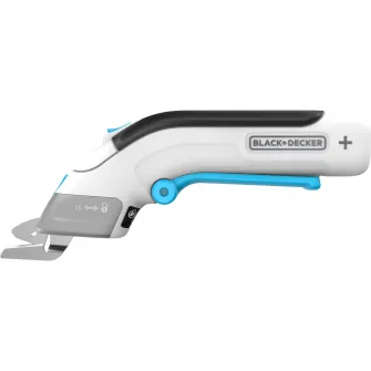 Foarfeca pe acumulator Black & Decker BCSC115, 3.6 V, 1.5 Ah, tragaci extra lung, lumina led, design ultra-ergonomic, incarcare usb, 2 lame de taiere