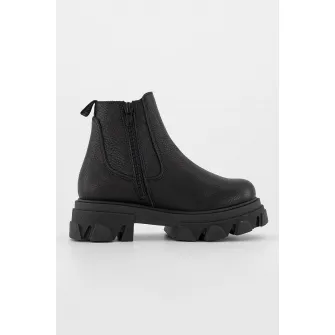 Steve Madden, Ghete din piele cu fermoar, Negru, 31 EU