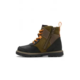 Clarks, Ghete de piele si piele intoarsa Lorcam, Negru, Maro, Kaki, 20 EU