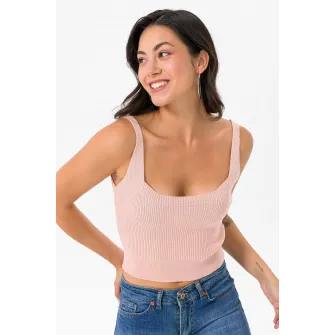 Felix Hardy, Top crop cu aspect striat, Roz, XL