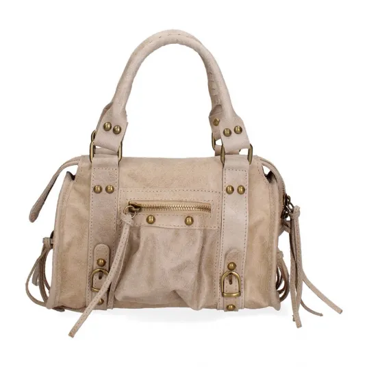 Gave Lux, Geanta de piele 25483, Maro taupe deschis