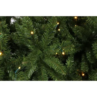 Brad artificial Kring Washington, 210 cm, 300 de LED-uri, lumina calda, suport metalic, Verde