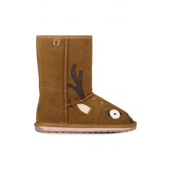 Emu, Cizme de piele intoarsa, fara inchidere Deer, Maro inchis, Caramel, Alb murdar, 36 EU