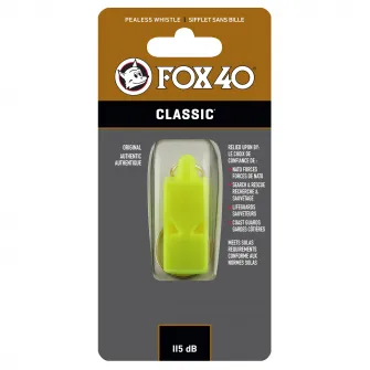 Fluier Fox40 Classic, galben fluo