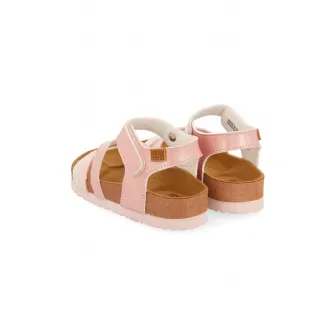 Gioseppo, Sandale de piele ecologica cu velcro Capiata, Roz, 28 EU