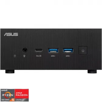 Mini PC Asus PN53 cu procesor AMD Ryzen™ 5 7535HS pana la 4.55 GHz, fara RAM, fara stocare, AMD Radeon™ Graphics, No OS, Negru